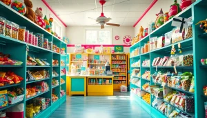 Discover delightful treats at this candy store near me with colorful shelves and a warm atmosphere.