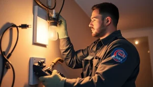 Electrician Notdienst provides urgent electrical repair services in a home environment, ensuring safety and efficiency.