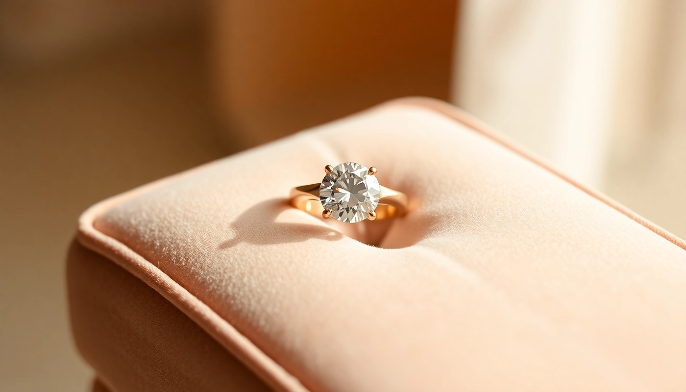 Admire the exquisite 2 carat engagement ring featuring a sparkling diamond, set in an elegant design.