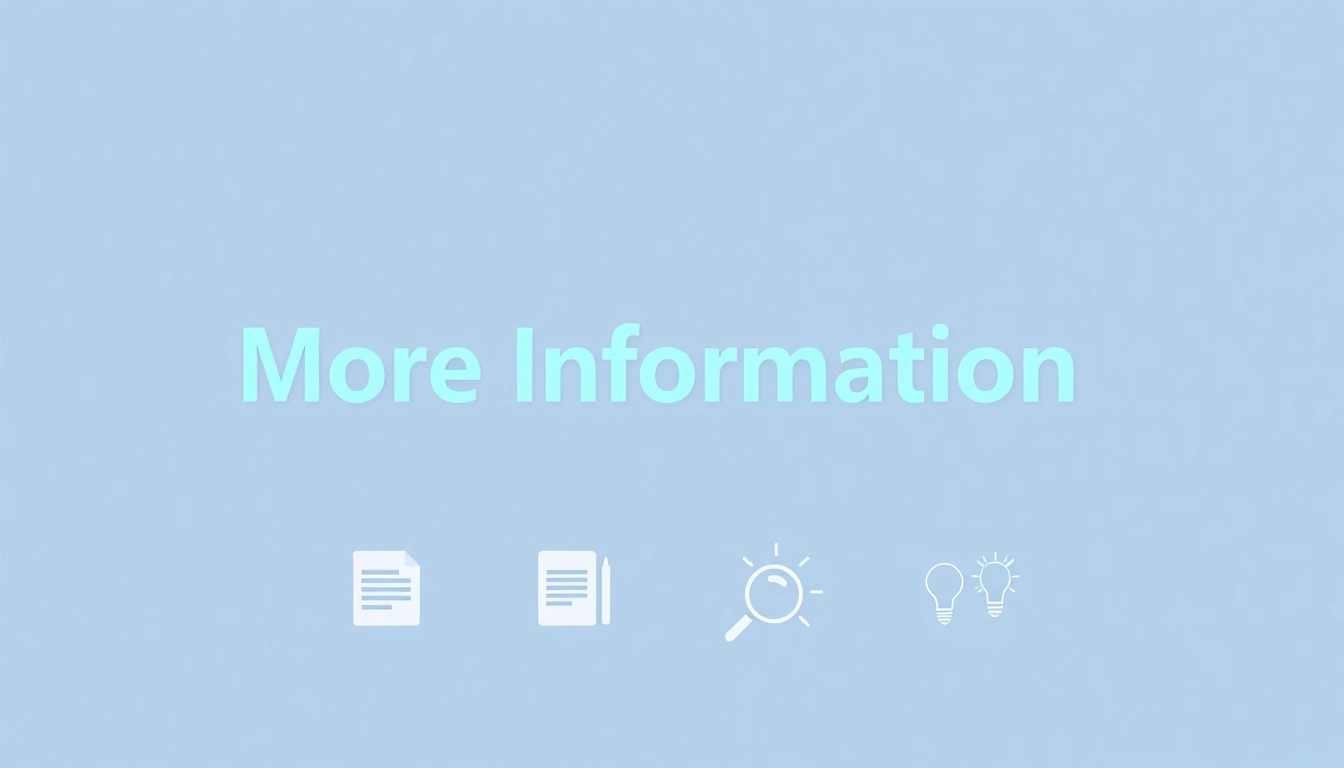 Access More Information through engaging visual content featuring icons and clear typography.