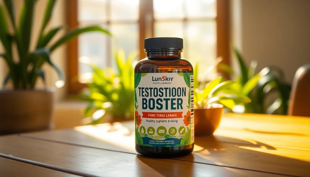 Testosteron-Booster supplement bottle enhancing vitality and wellness.