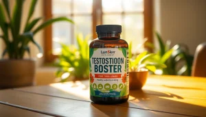 Testosteron-Booster supplement bottle enhancing vitality and wellness.