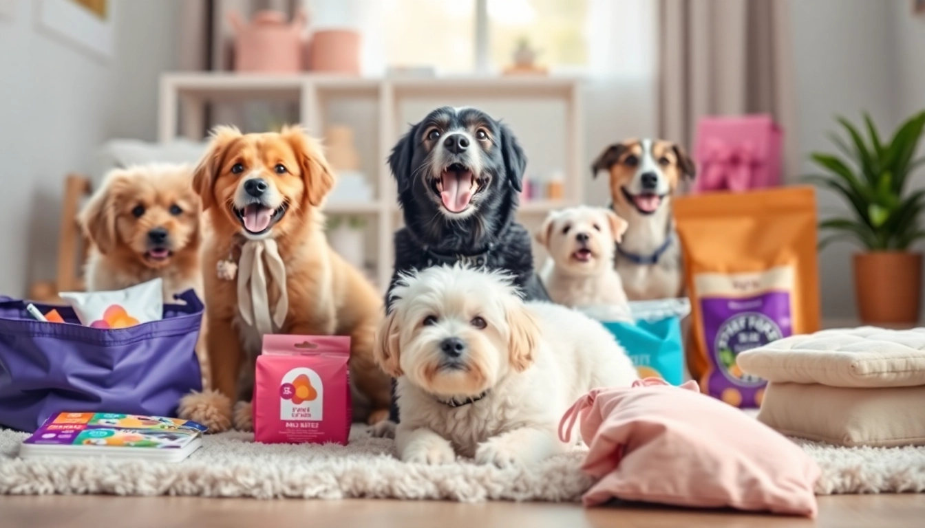 More Information on premium pet supplies with happy pets and quality products highlighted.