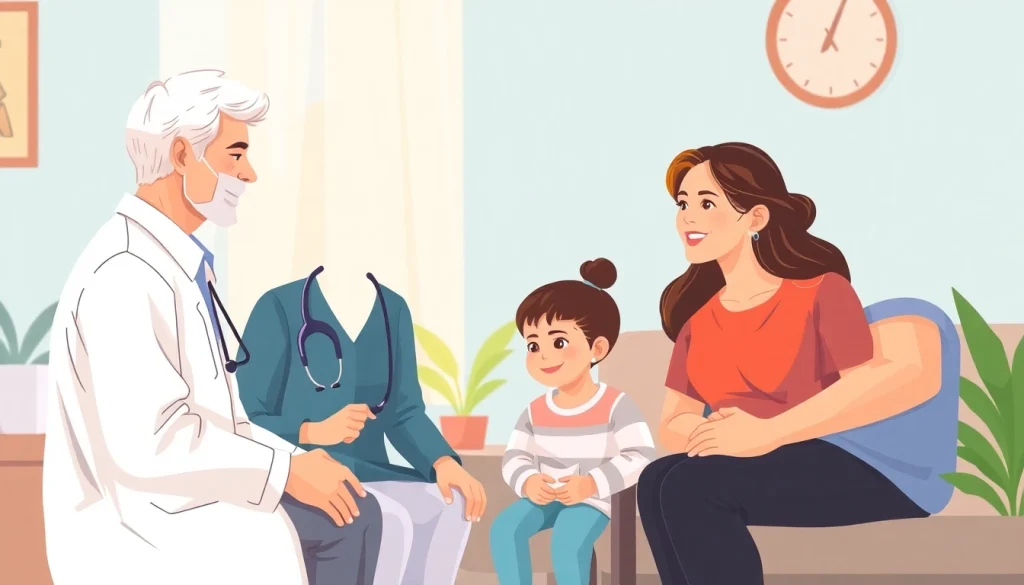 Understanding Short Term Health Insurance Explained with a family consulting a healthcare professional.