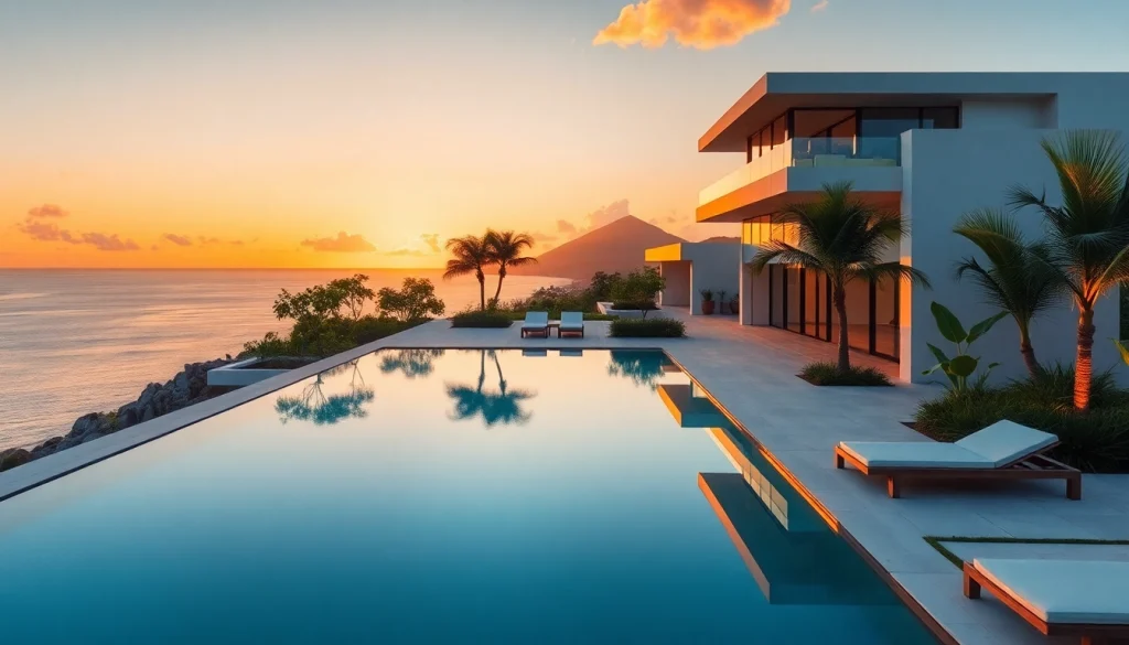 Experience modern luxury villas in St. Martin featuring spectacular ocean views and pristine surroundings.
