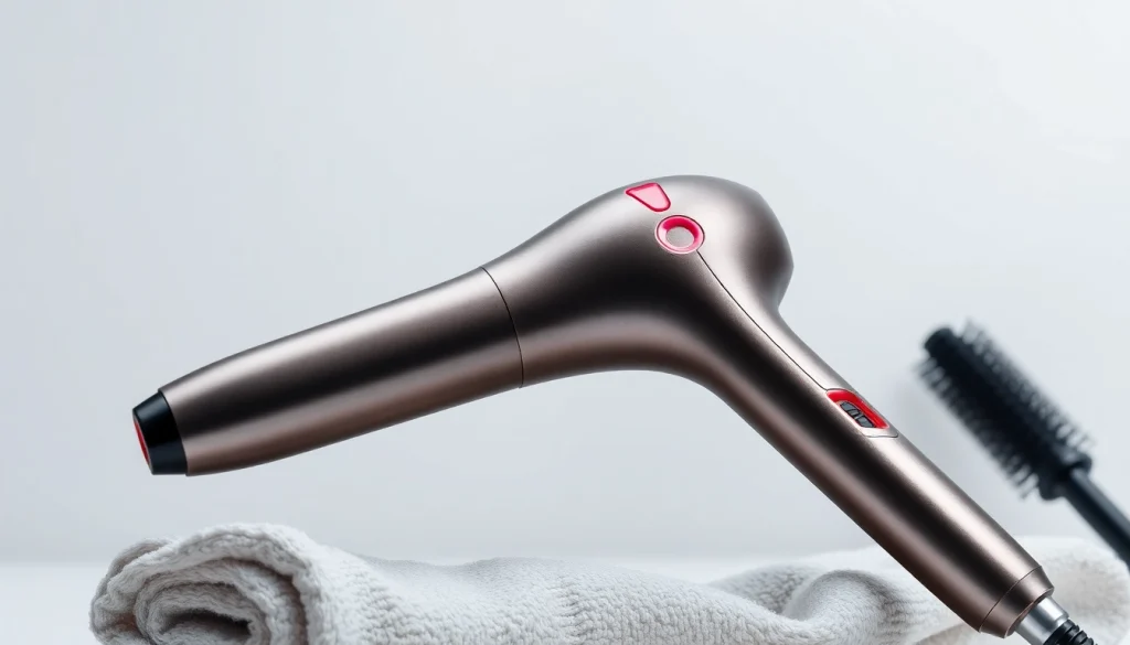 Use hot hair styling tools to create stunning hairstyles effortlessly with this sleek metal design.