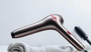 Use hot hair styling tools to create stunning hairstyles effortlessly with this sleek metal design.
