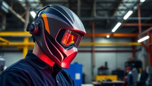 Welder using a Speedglas welding helmet with ergonomic design, ensuring safety and comfort in industrial settings.