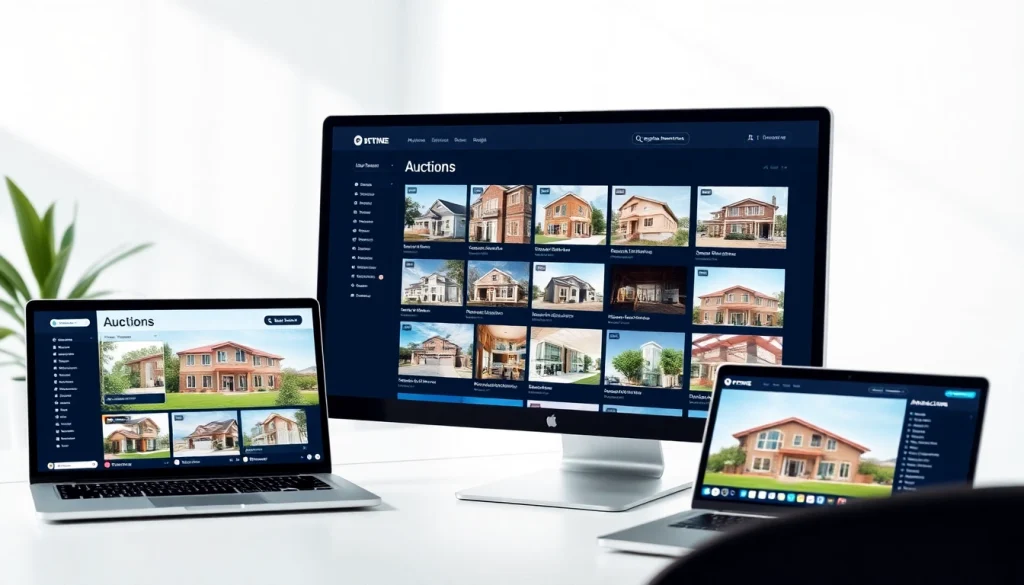 Engage in Digitale Immobilienauktionen with a dynamic online platform showcasing various properties.