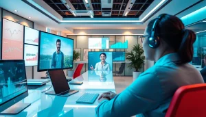 AI sales agents interacting with clients through video calls showcasing innovative sales strategies.