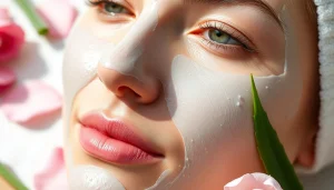 Rejuvenating facial mask enhances skin radiance and hydration with natural ingredients.