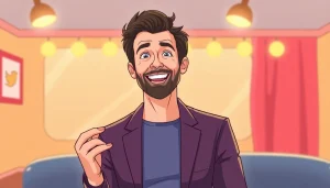 Jimmy Carr's hair transplant result highlighting the transformation of his hairline.