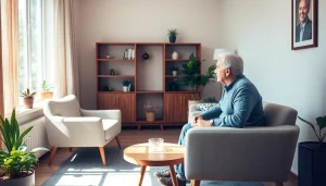 Assist elderly clients seeking pflegeberatung köln in a welcoming consultation space filled with natural light.