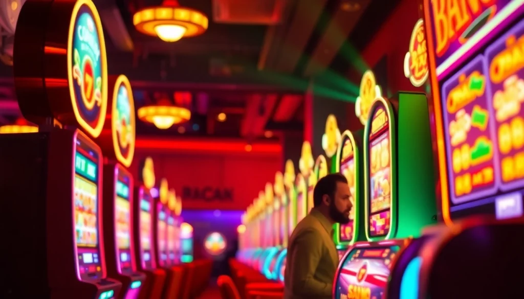 Experience the thrill of beste online casinos in Nederland 2025 with an exciting casino scene filled with vibrant colors and lights.