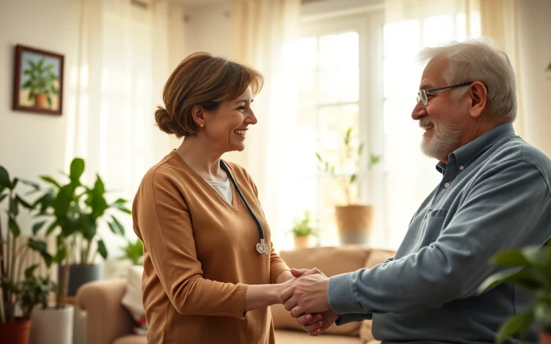 Engaging austin senior home care assistance in a warm living room setting.