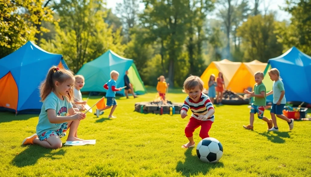 Kids participating in fun activities at holiday camps, showcasing joy and creativity.