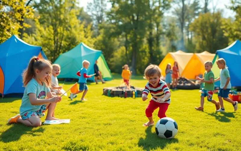 Kids participating in fun activities at holiday camps, showcasing joy and creativity.
