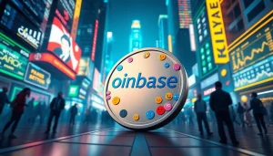 Explore the Coinbase meme coin trend with vibrant visuals of cryptocurrency and digital culture.