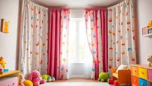 Explore delightful kids room curtains featuring whimsical patterns in a cheerful setting.