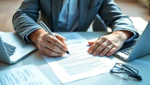 Enregistrer une société au Luxembourg avec des documents officiels sur un bureau organisé.