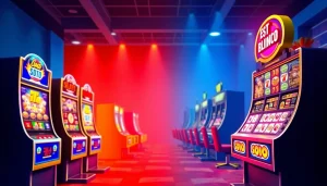 Menampilkan platform merahtoto dengan tema permainan slot yang menarik dan berwarna-warni.