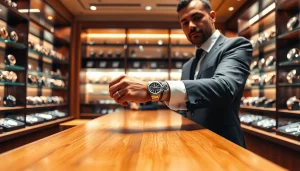 Sell luxury watch effortlessly with expert guidance in a luxurious jewelry setting.