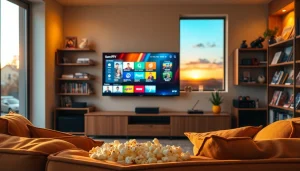 Explore IPTV Subscription USA for seamless streaming in a cozy living room setup.