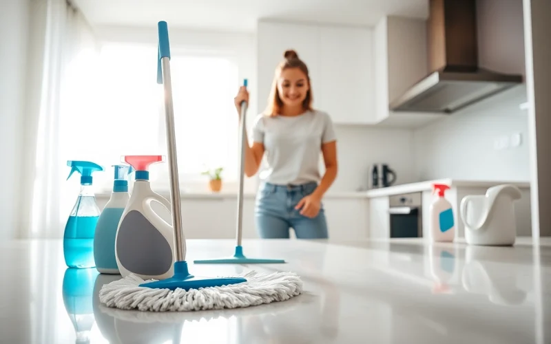 Efficient bond cleaning Logan service revitalizing a kitchen space with sparkling surfaces and professional techniques.